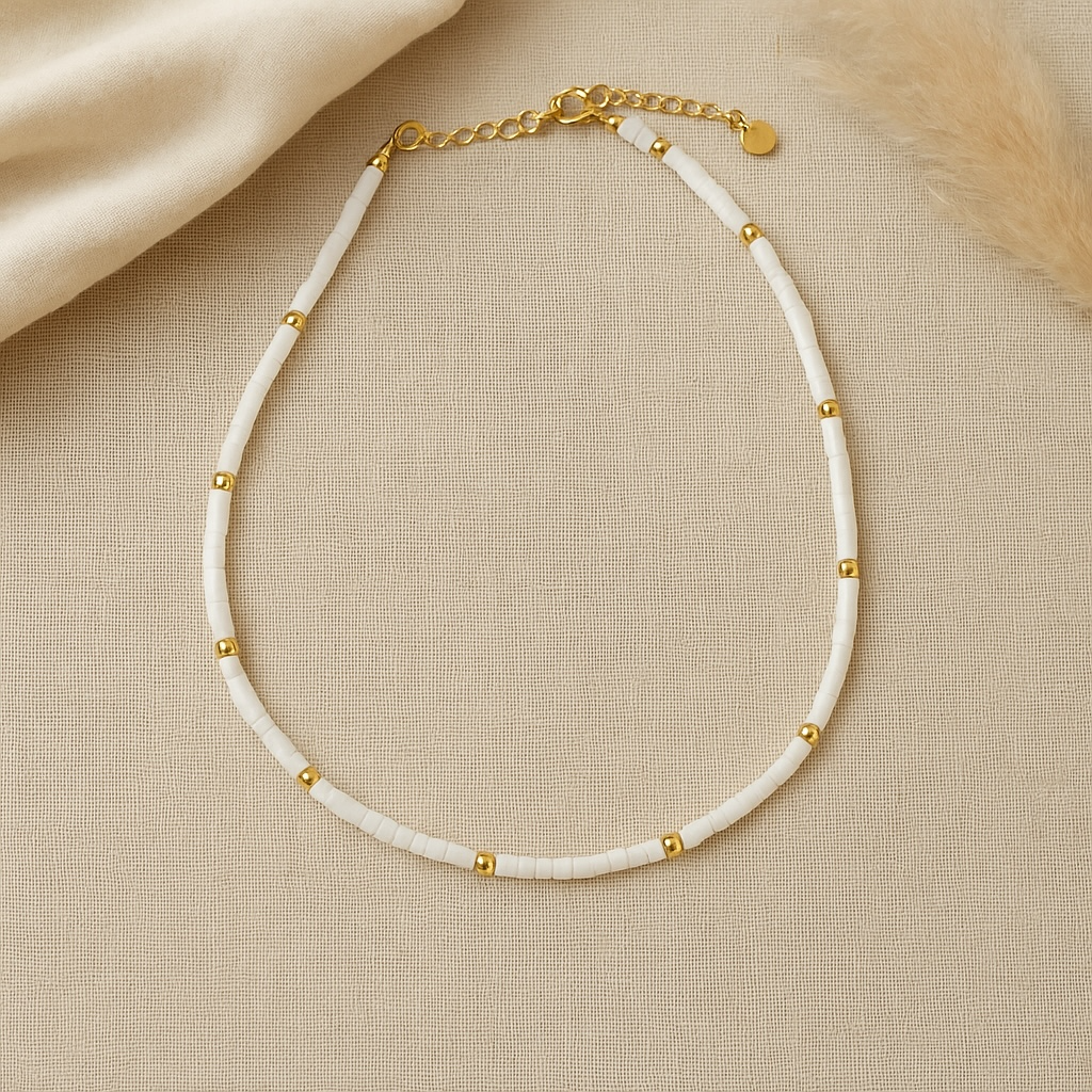 Anita Natural Shell Bead Necklace