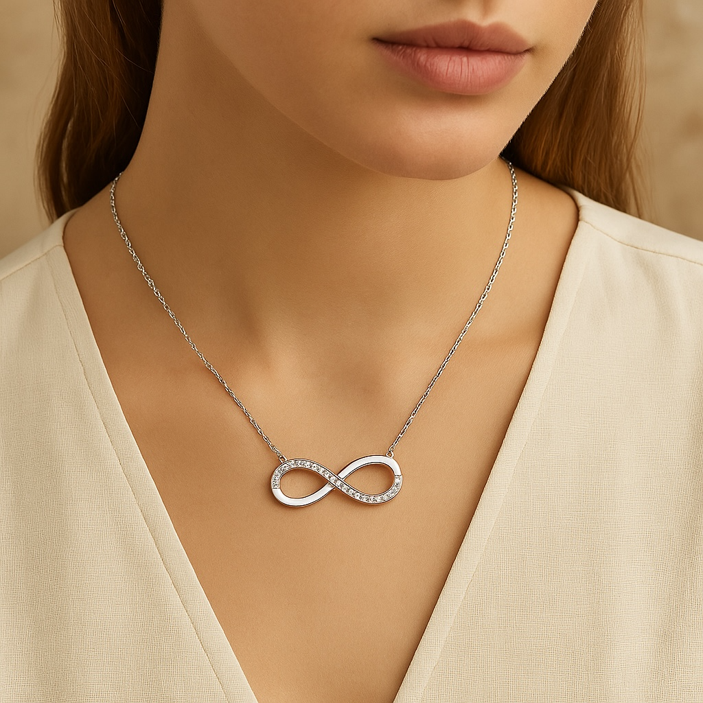 Amara Pave Infinity Necklace