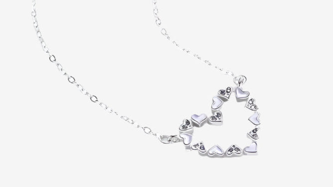 Elodie Lavender Heart Pendant Necklace