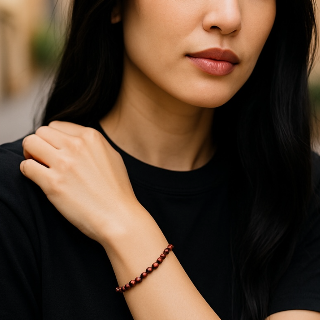 Scarlet Bamboo Red Coral Bracelet