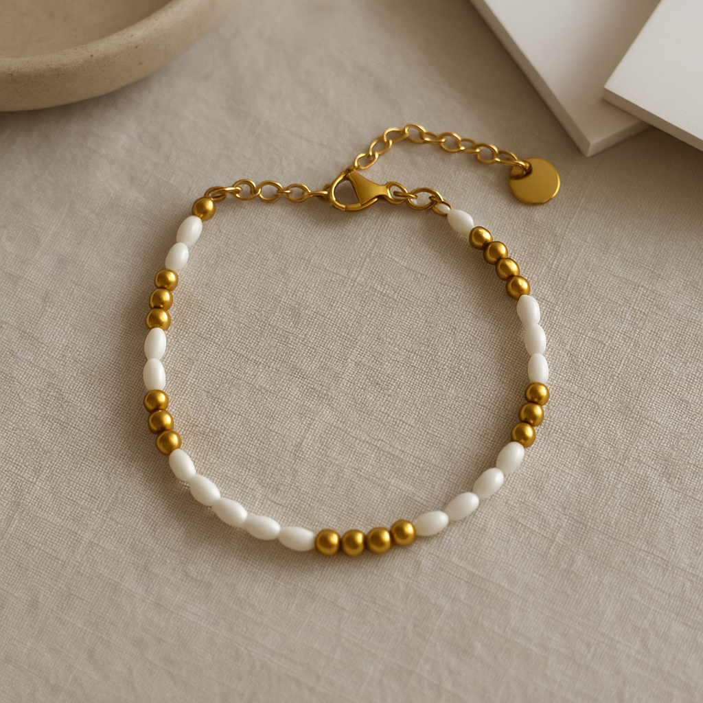 Margot shell and gold bracelet