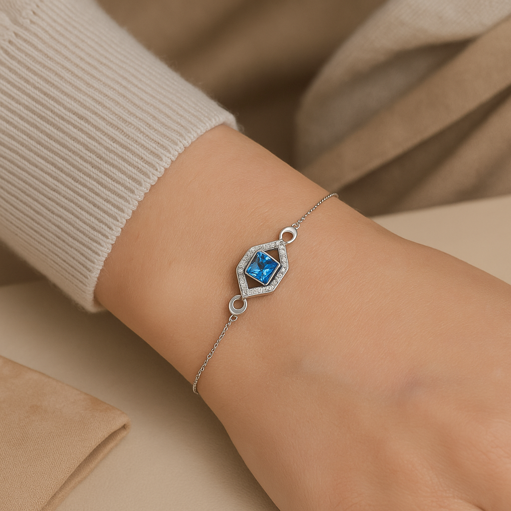 Caia Blue Infinity Bracelet