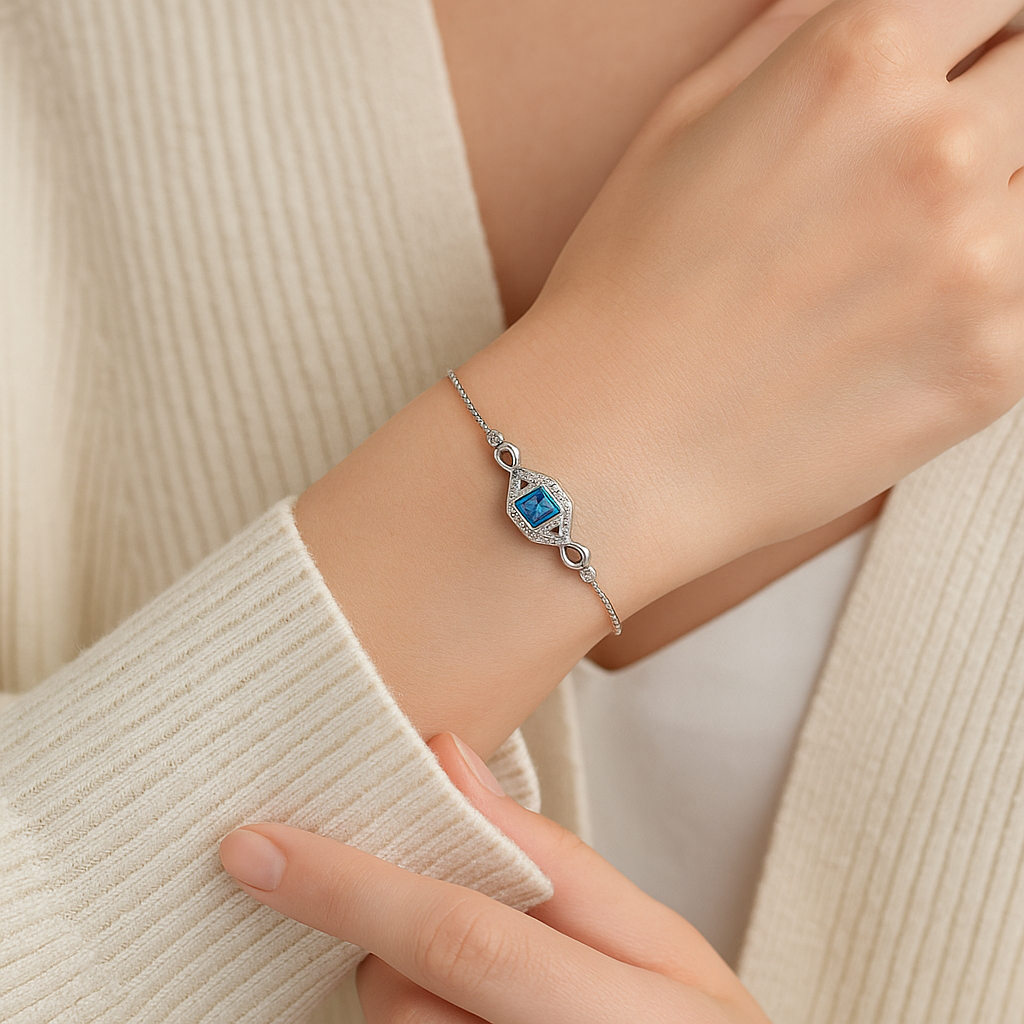 Caia Blue Infinity Bracelet