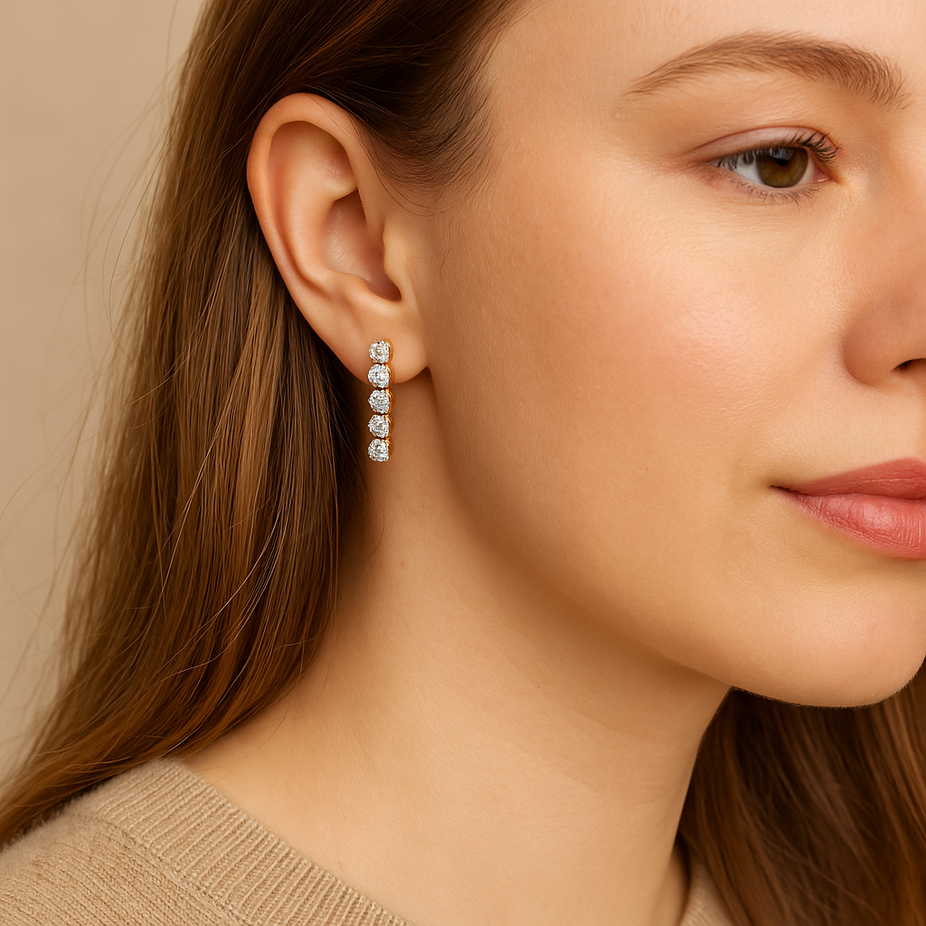 Darci Tassel Pave Earrings