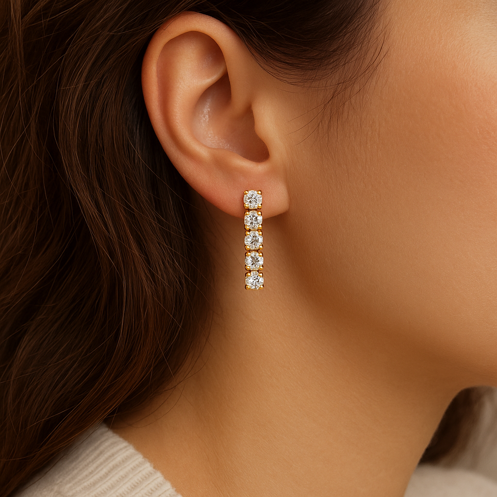 Darci Tassel Pave Earrings