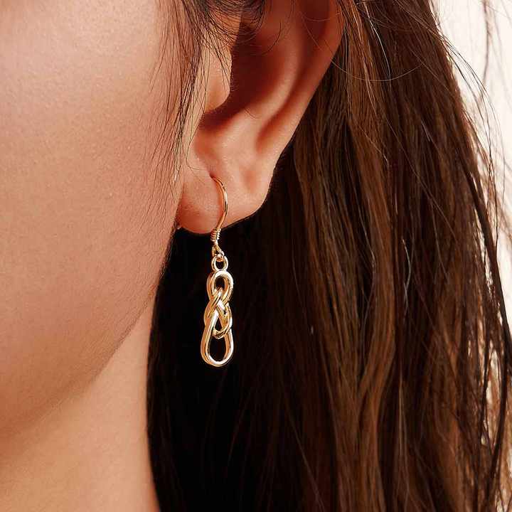 Keira Celtic Knot Drop Earrings