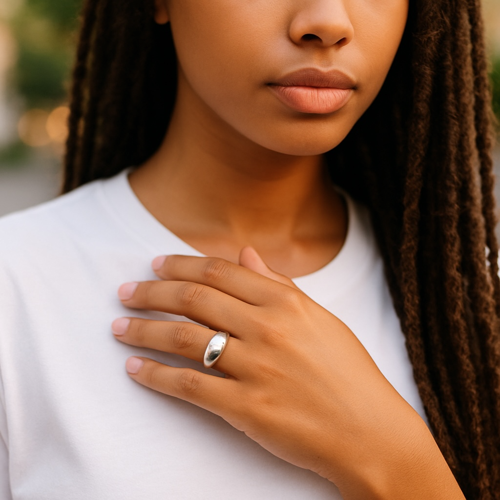 Chunky Dome Ring Silver
