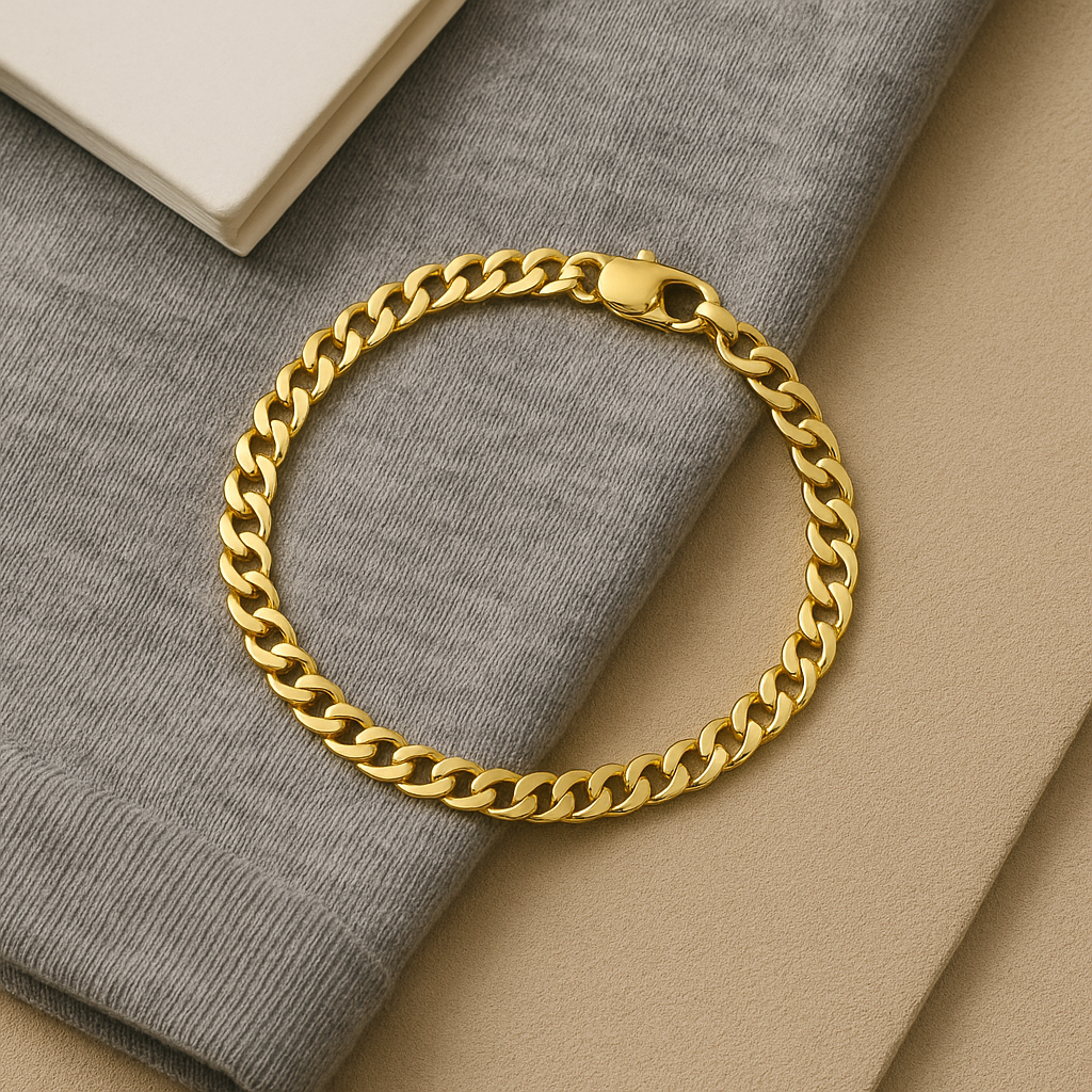 Diamond Cut Cuban Link Bracelet, 3mm