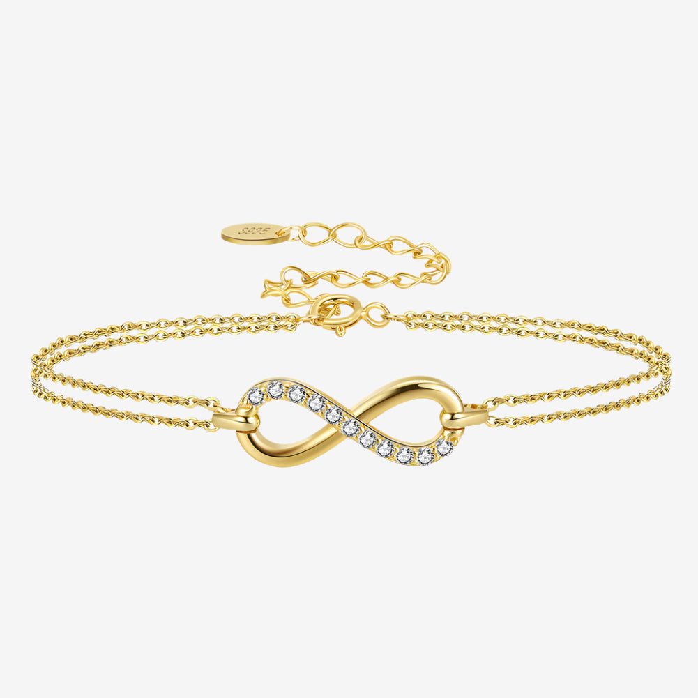 infinity bracelet, vermeil