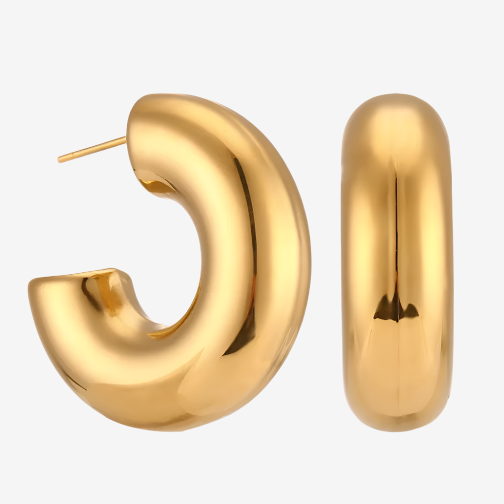 Bold Chunky Hoop Earrings - G
