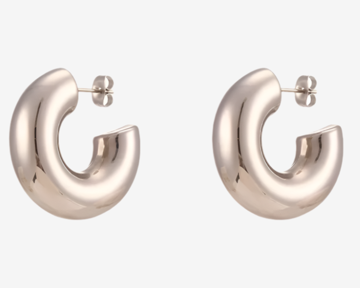 Bold Chunky Hoop Earrings - S