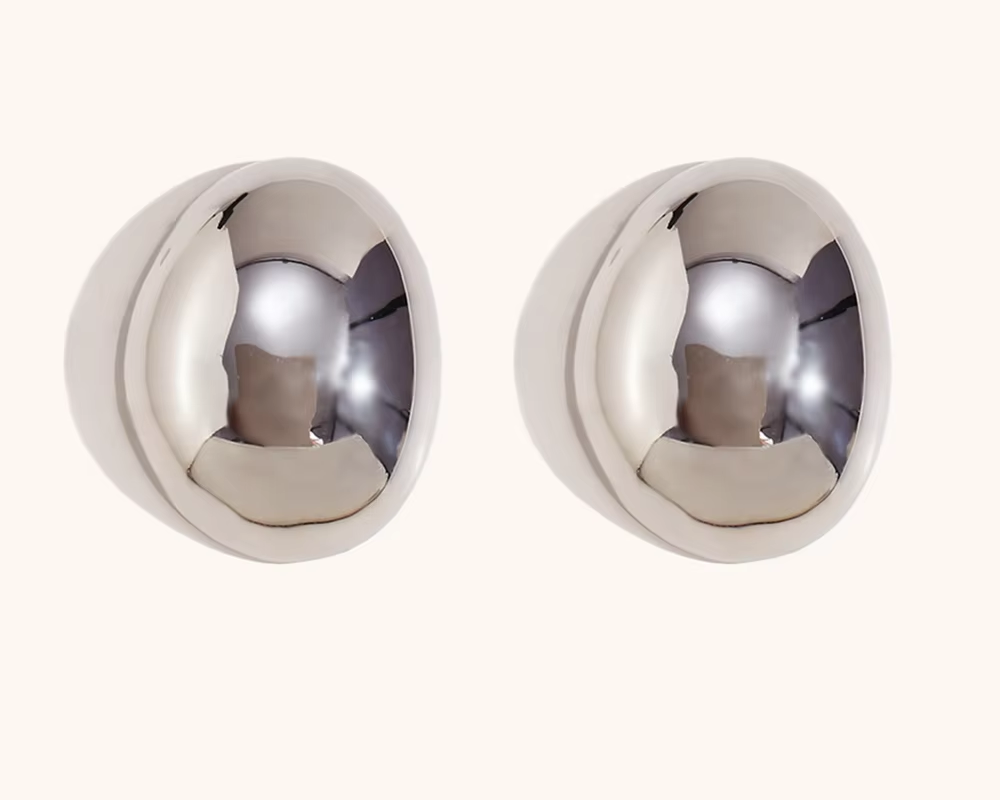 Bold and Chunky Pebble Earrings
