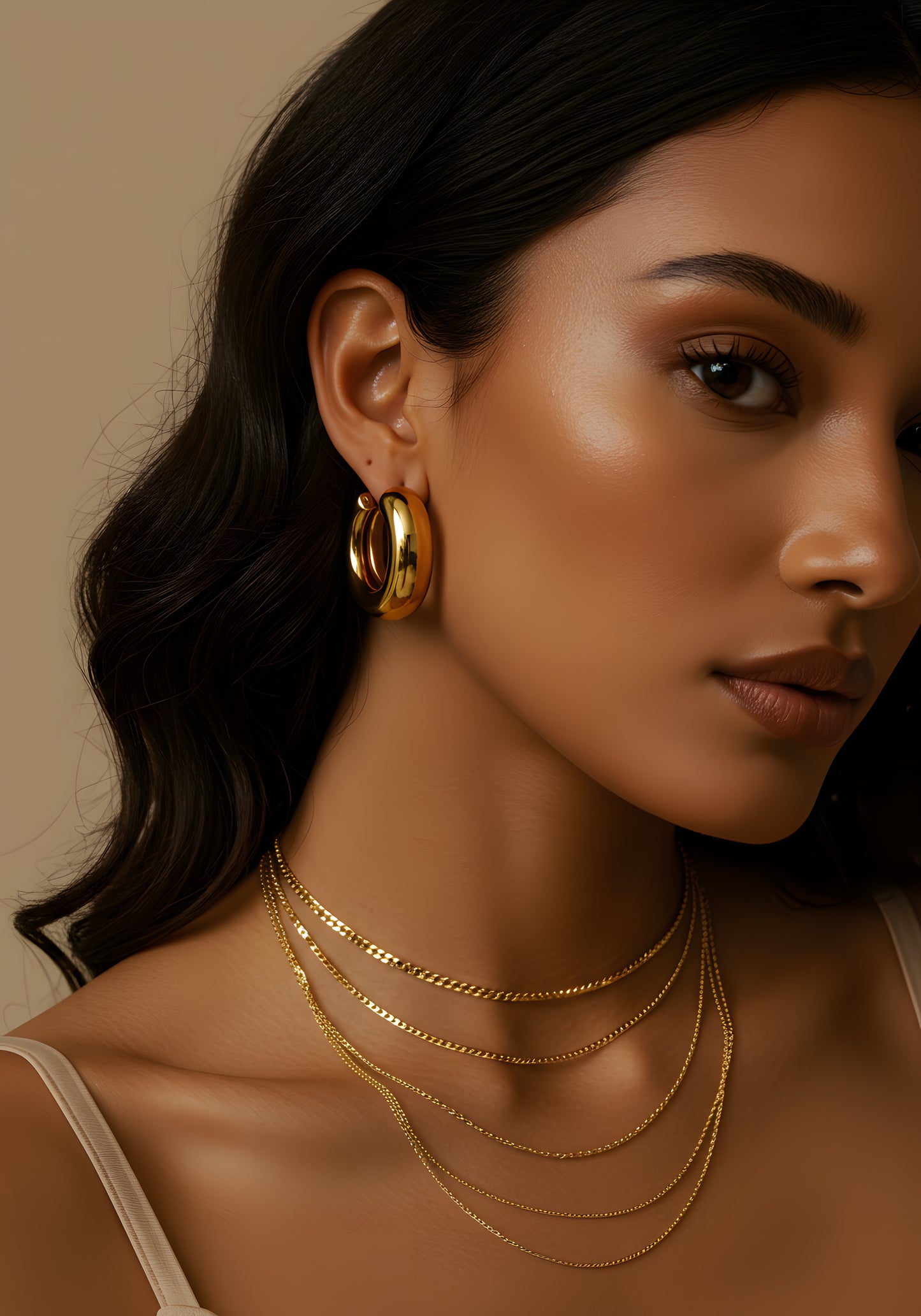Chunky Open Hoop Earrings