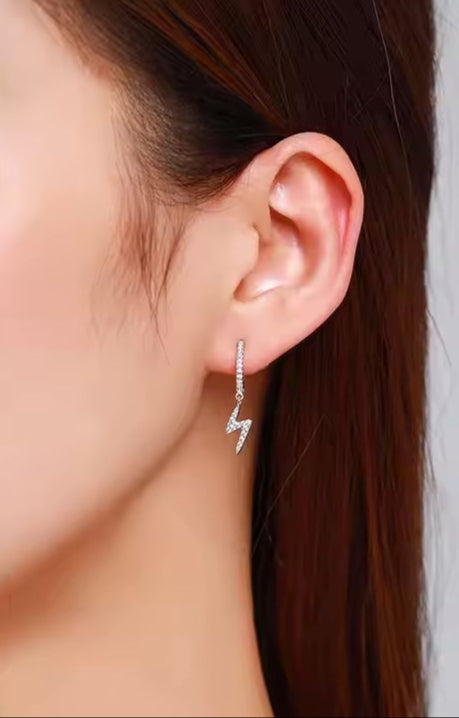 Dillon Lightning Bolt Drop Earrings