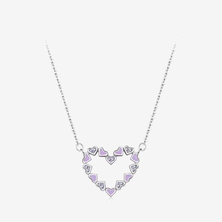 Elodie Lavender Heart Pendant Necklace