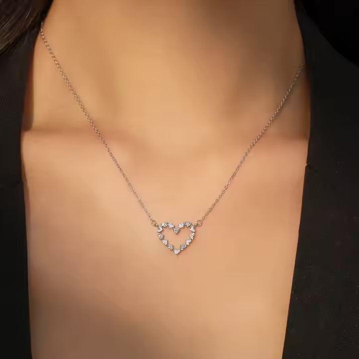 Elodie Lavender Heart Pendant Necklace