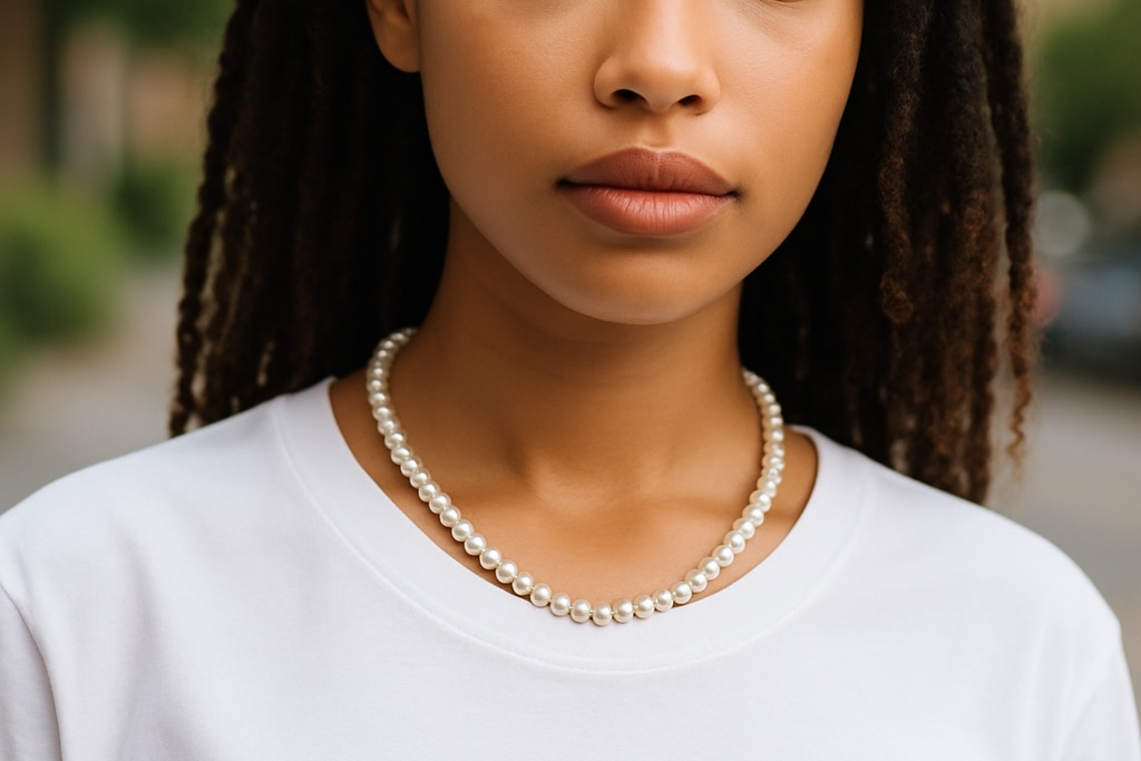 Gracie Gold glass Pearl necklace