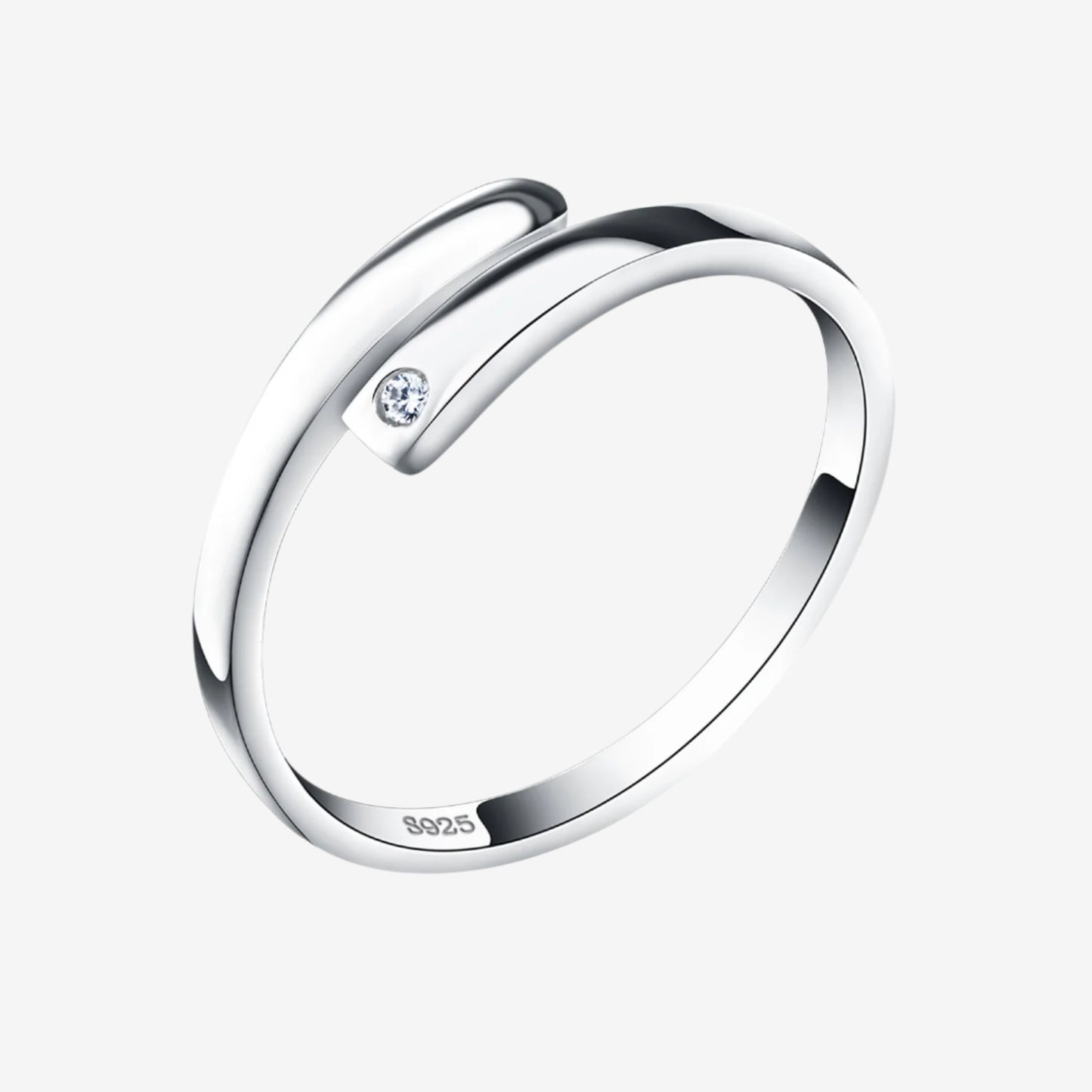 Ines Open Eternity Ring with Zircon stone