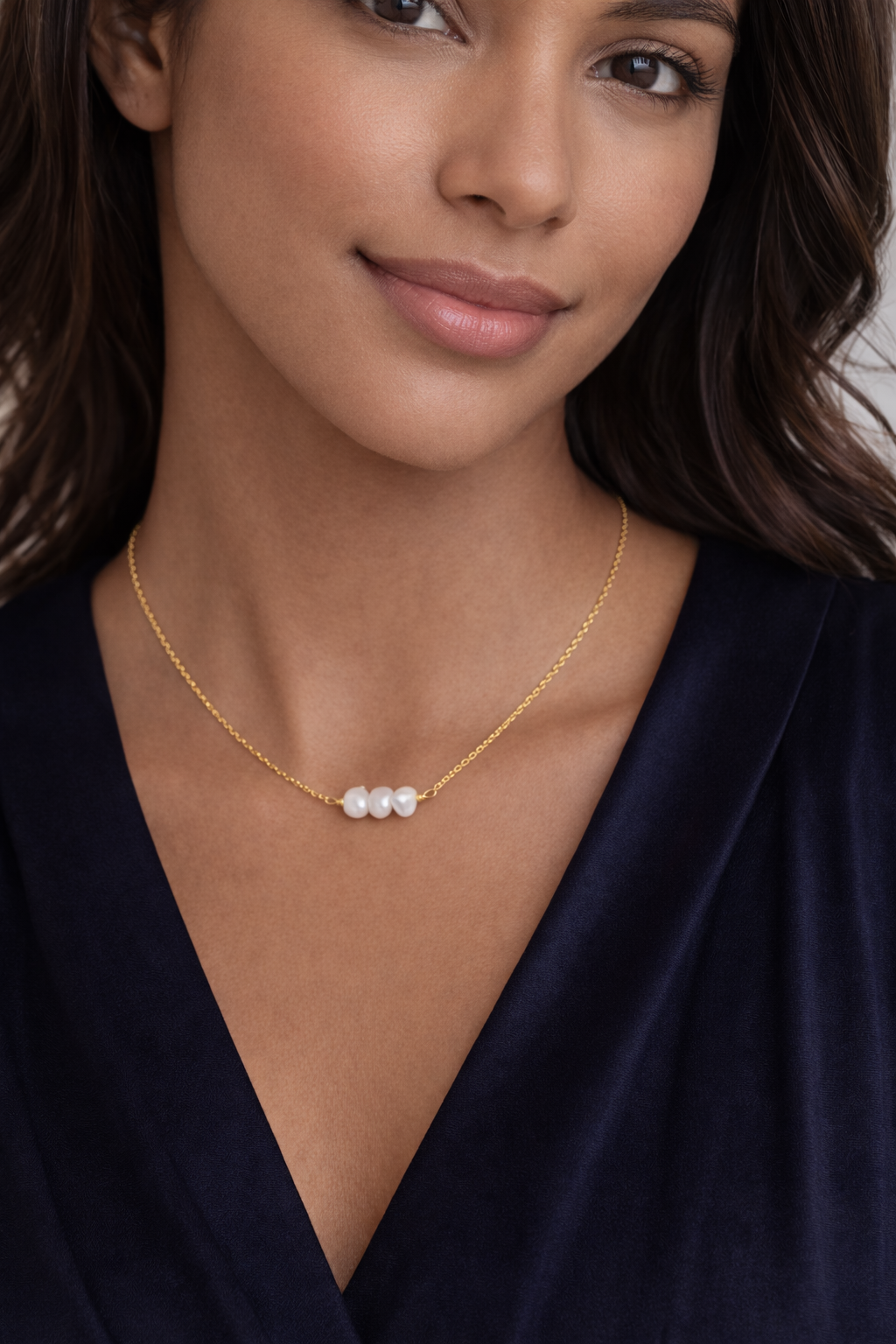 Camille freshwater pearl bar choker necklace