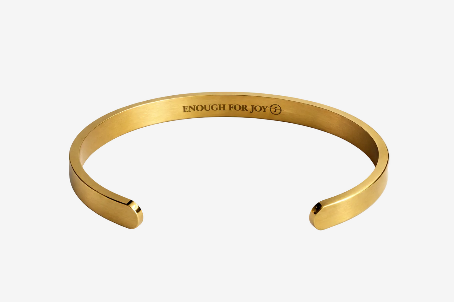 JOET Steel Gold Cuff, medium engraved