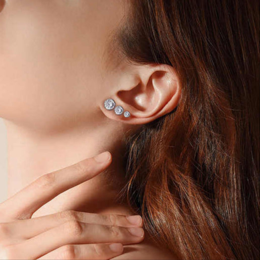 Leah bezel studs