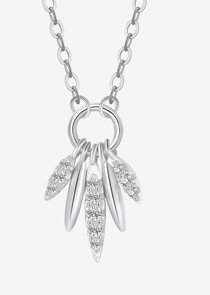 Robin Pave Cluster Necklace