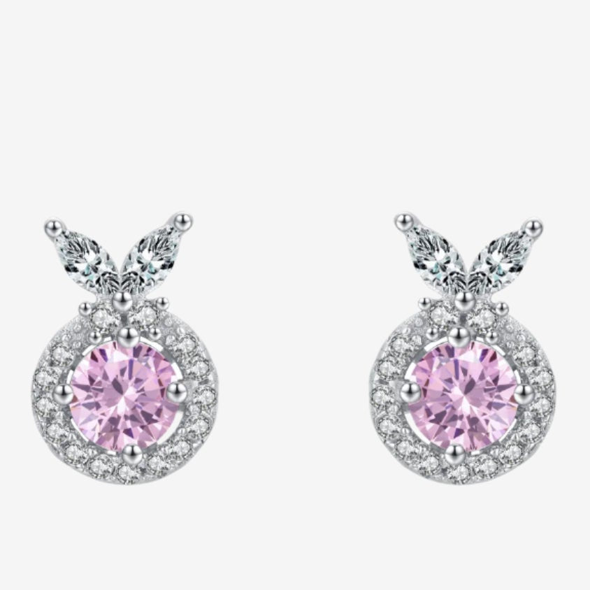 Sheila Pink Ribbon Tails Earring studs