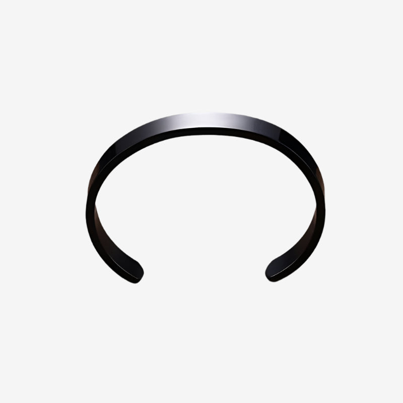 Stainless Steel Black Cuff