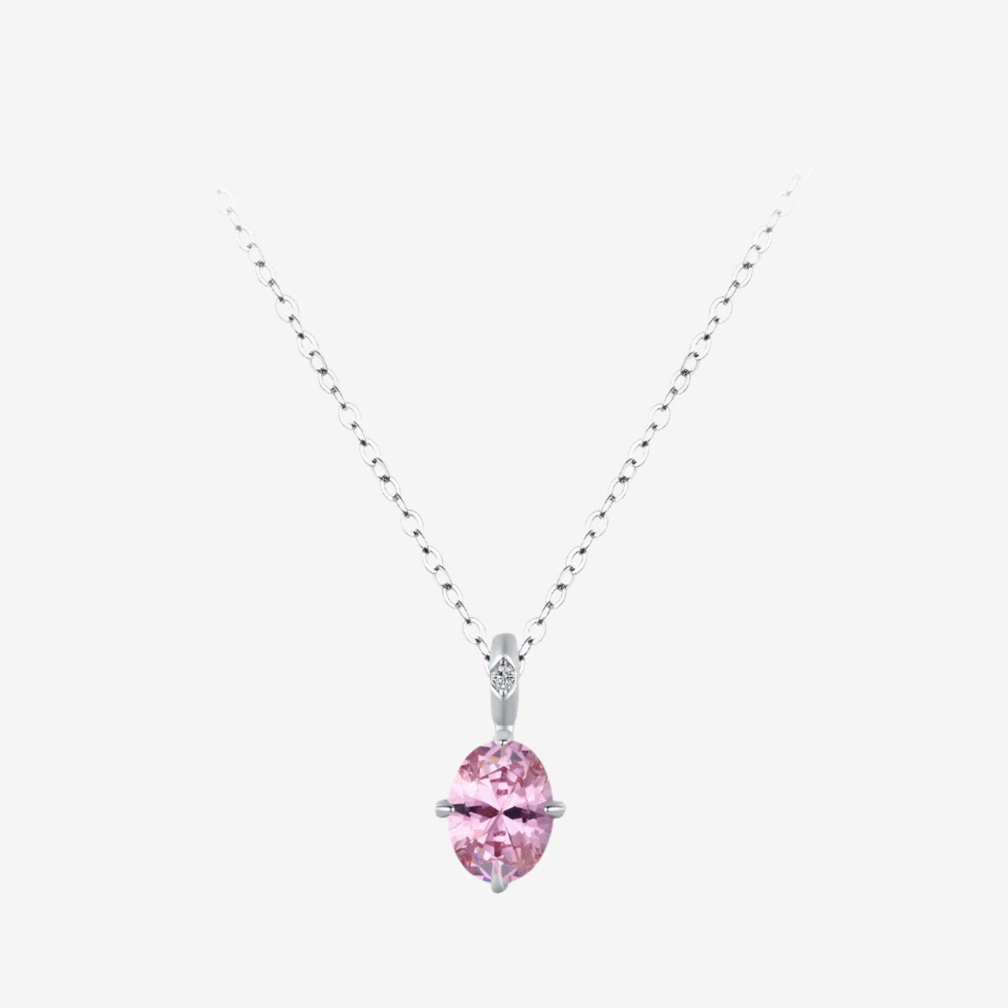 Tyler Pink Oval Pendant Necklace