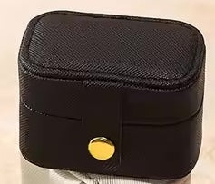 Vegan Leather Ring Box black