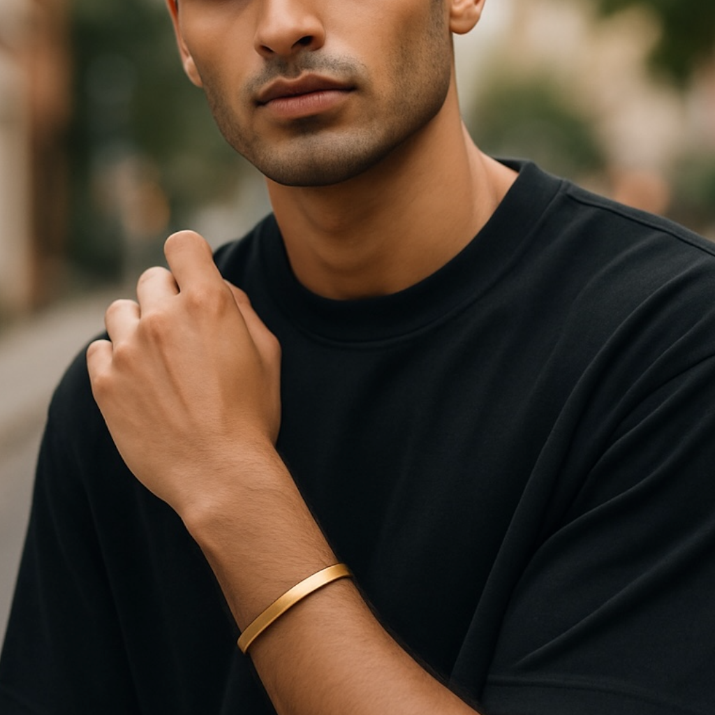 stainless steel cuff gold