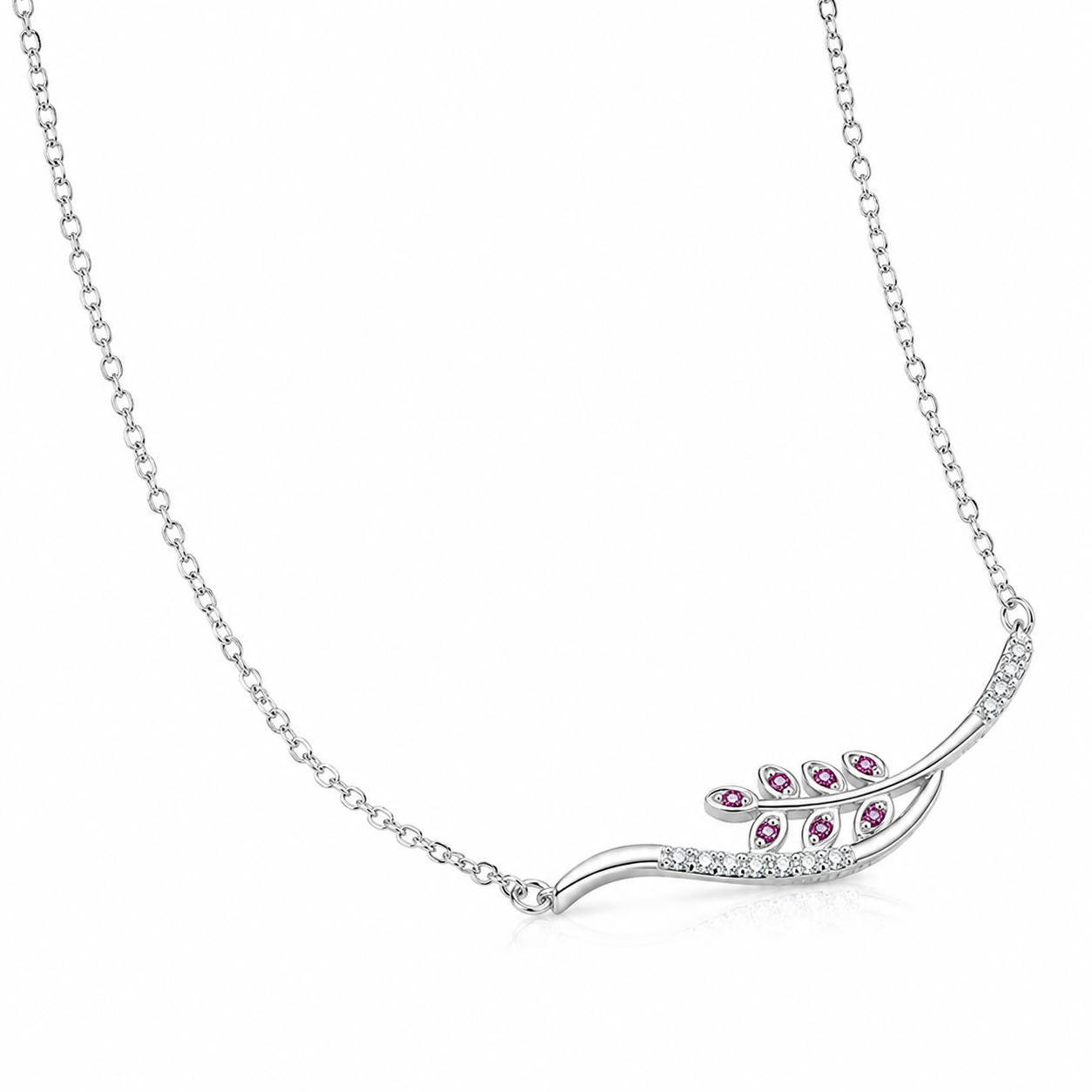 Bria Pink Bar Necklace