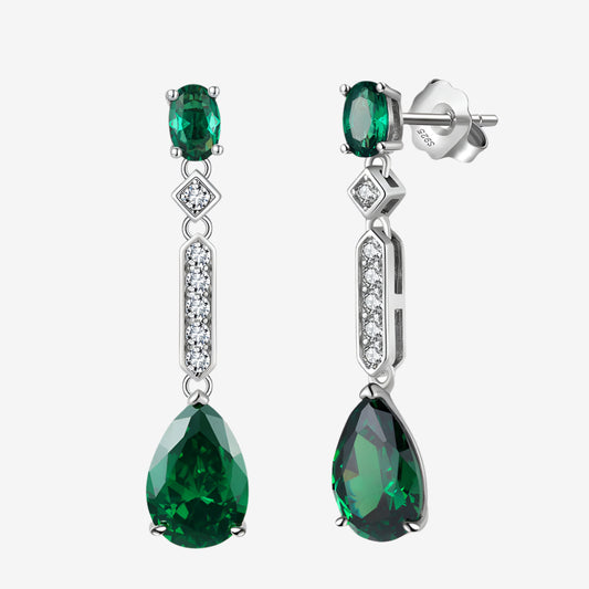 Andra Lab created Emerald drop earrings