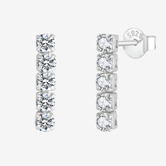 Pave tennis earrings