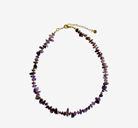 Iris Purple Amethyst Gemstone Necklace