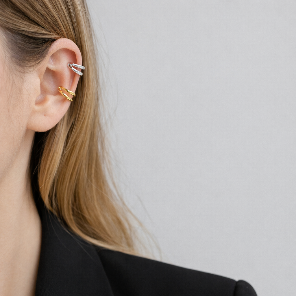  Ada cartilage clip cuff, gold