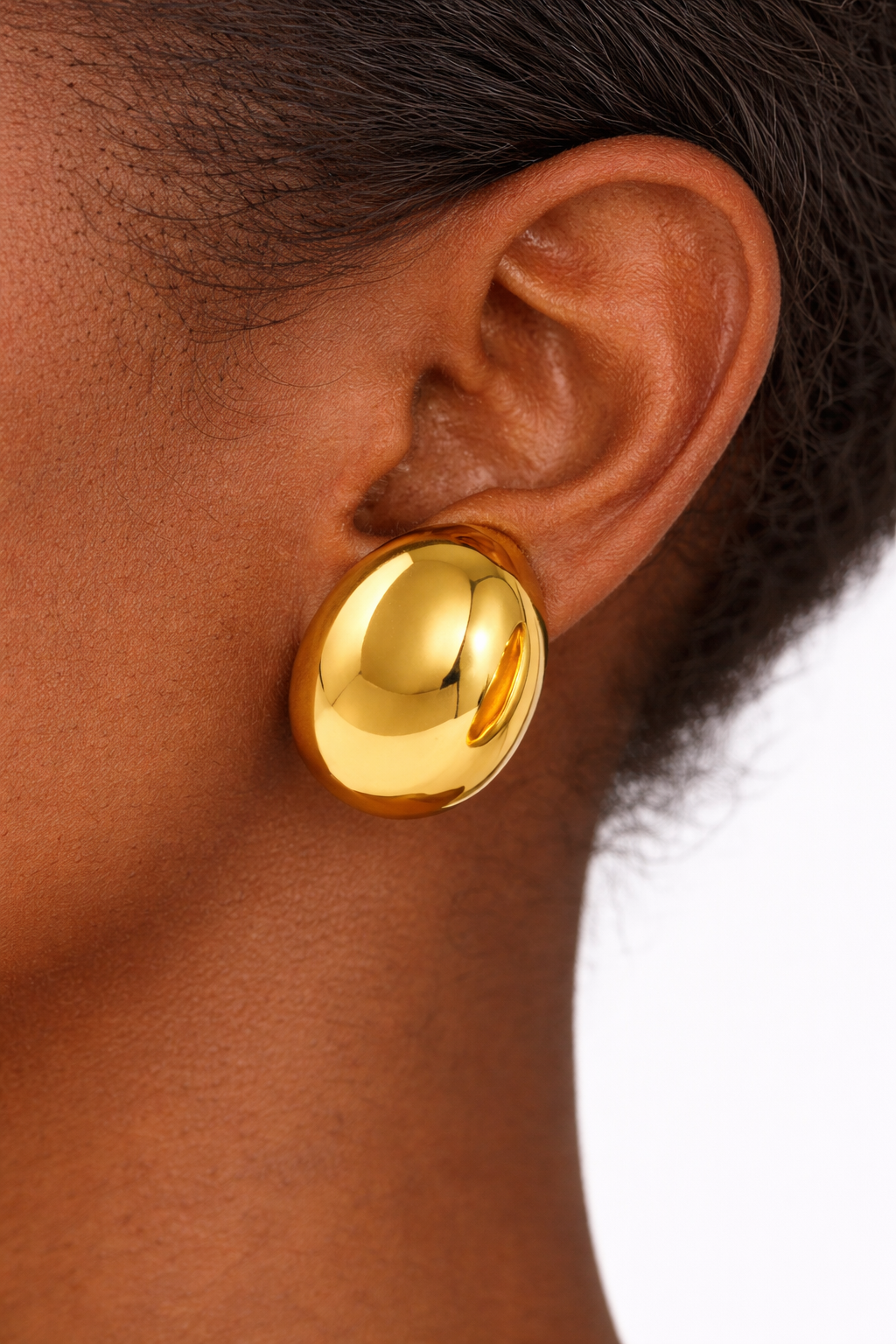 JOET Bold Pebble gold earrings