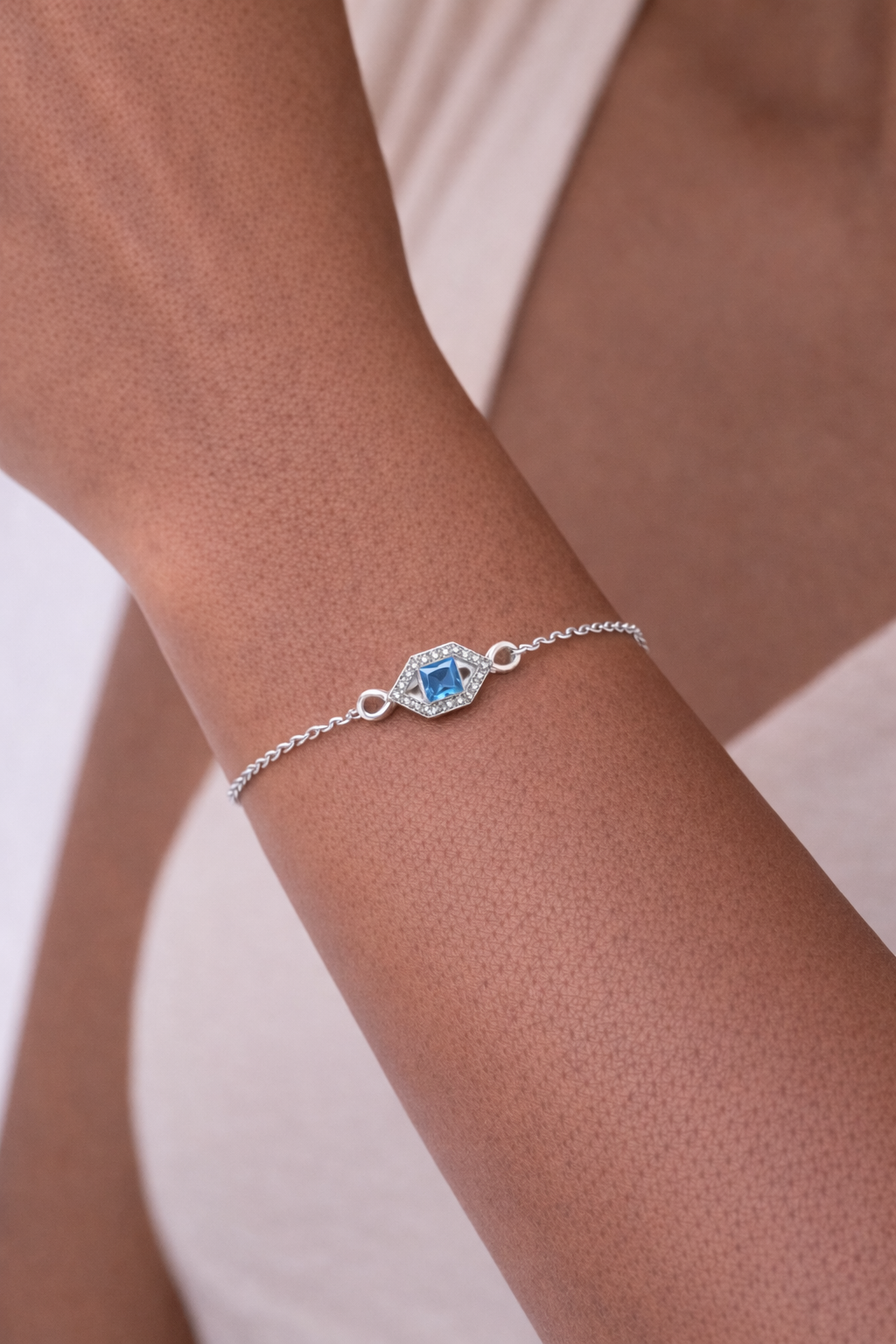 Caia Blue infinity bracelet