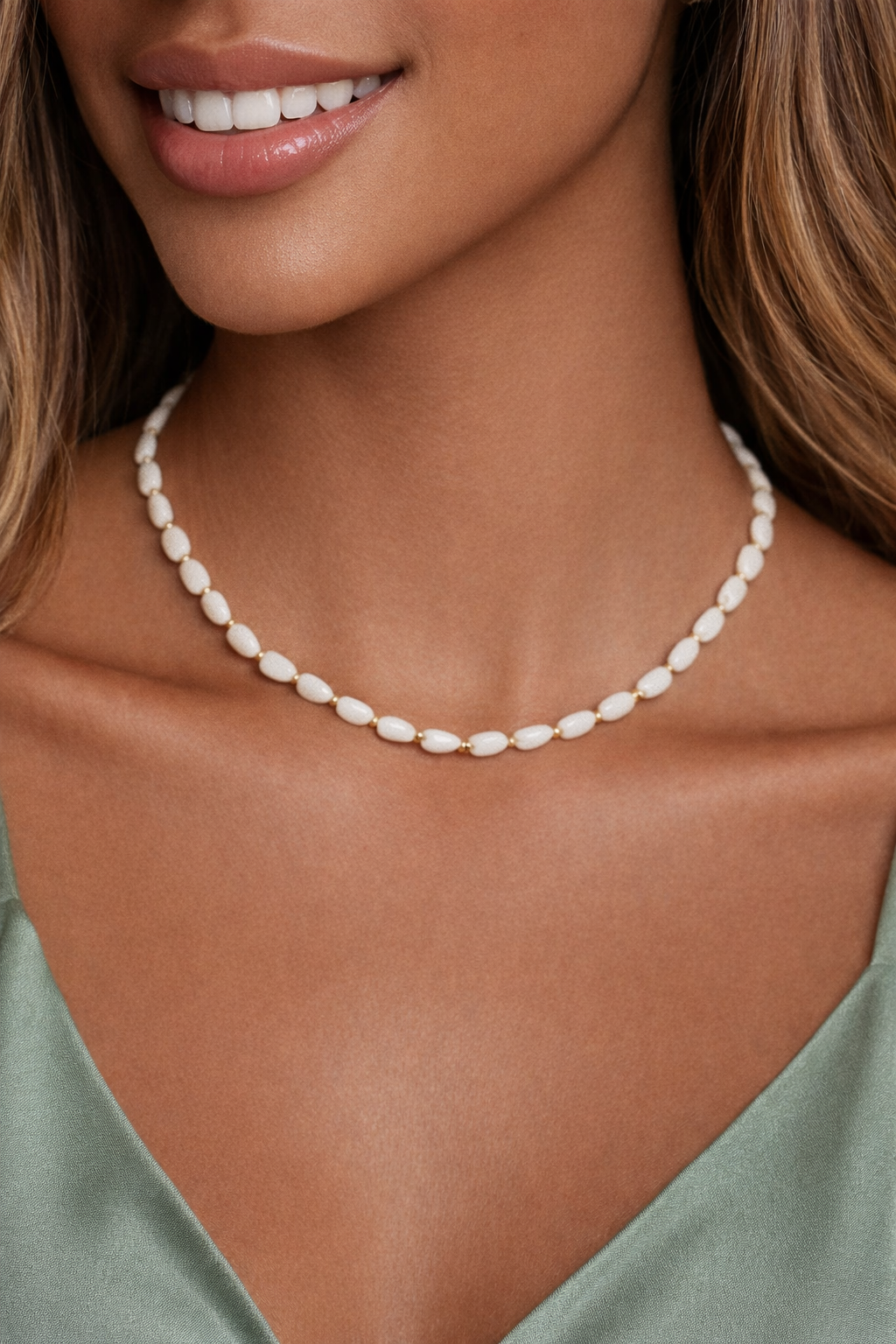 Callie shell bead necklace