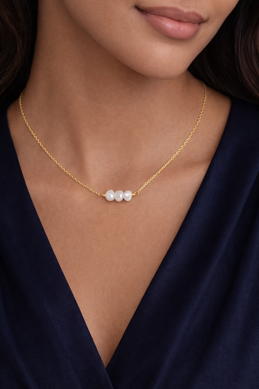 Camille freshwater pearl bar choker necklace