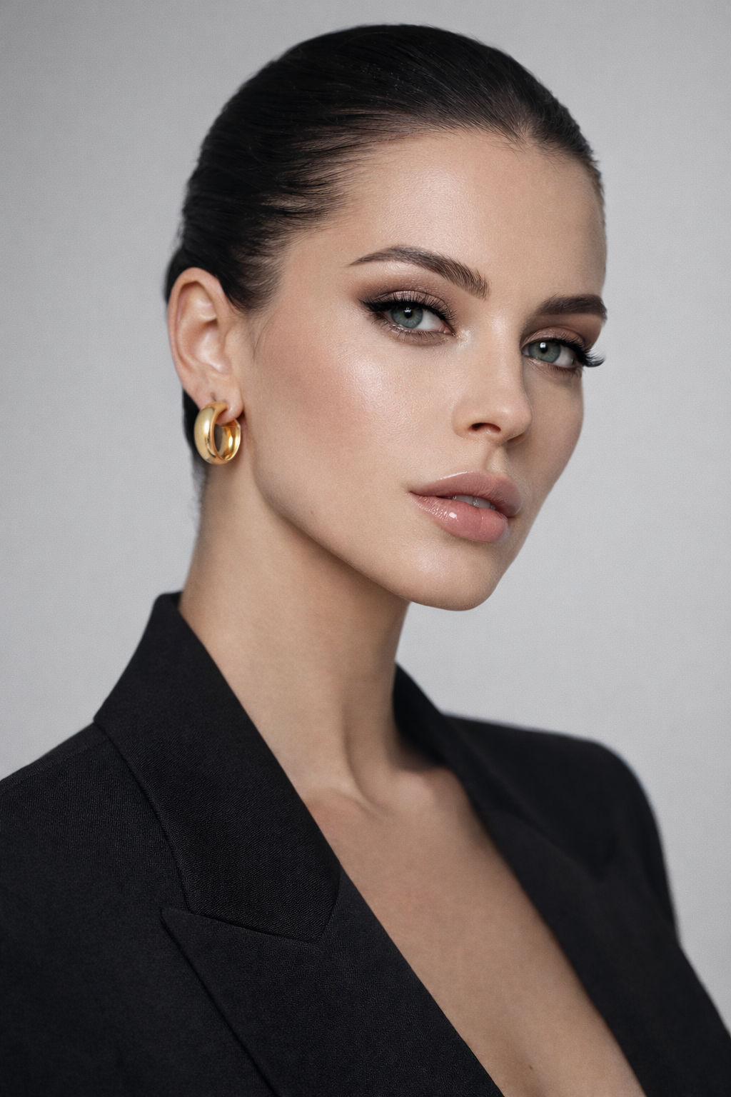 Chunky Flat hoop earrings