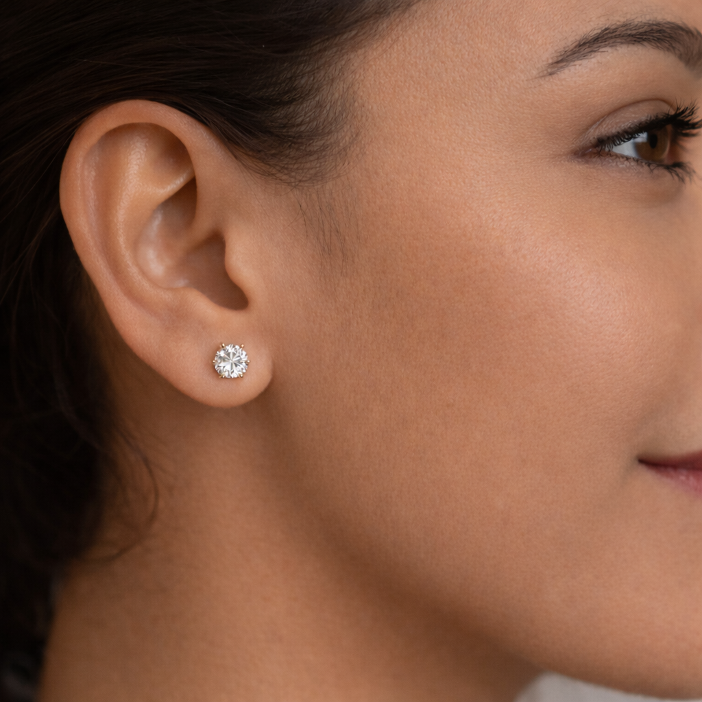 Daphne classic stud earrings, gold