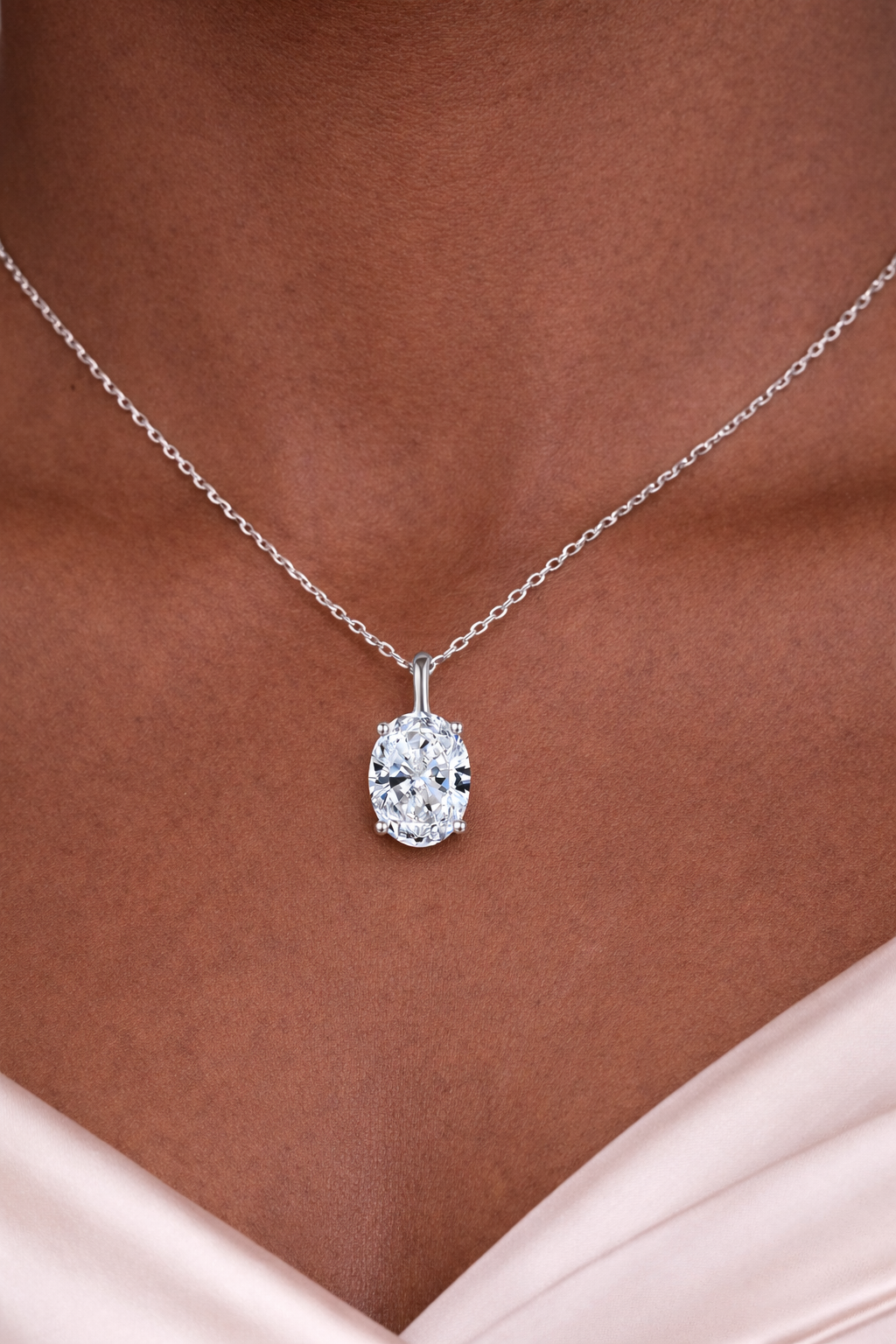 JOET Eleni Oval fancy pendant necklace