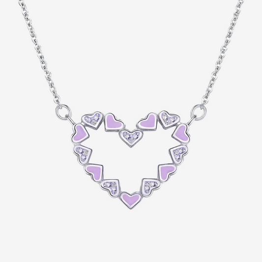 Elodie Lavender heart Pendant Necklace