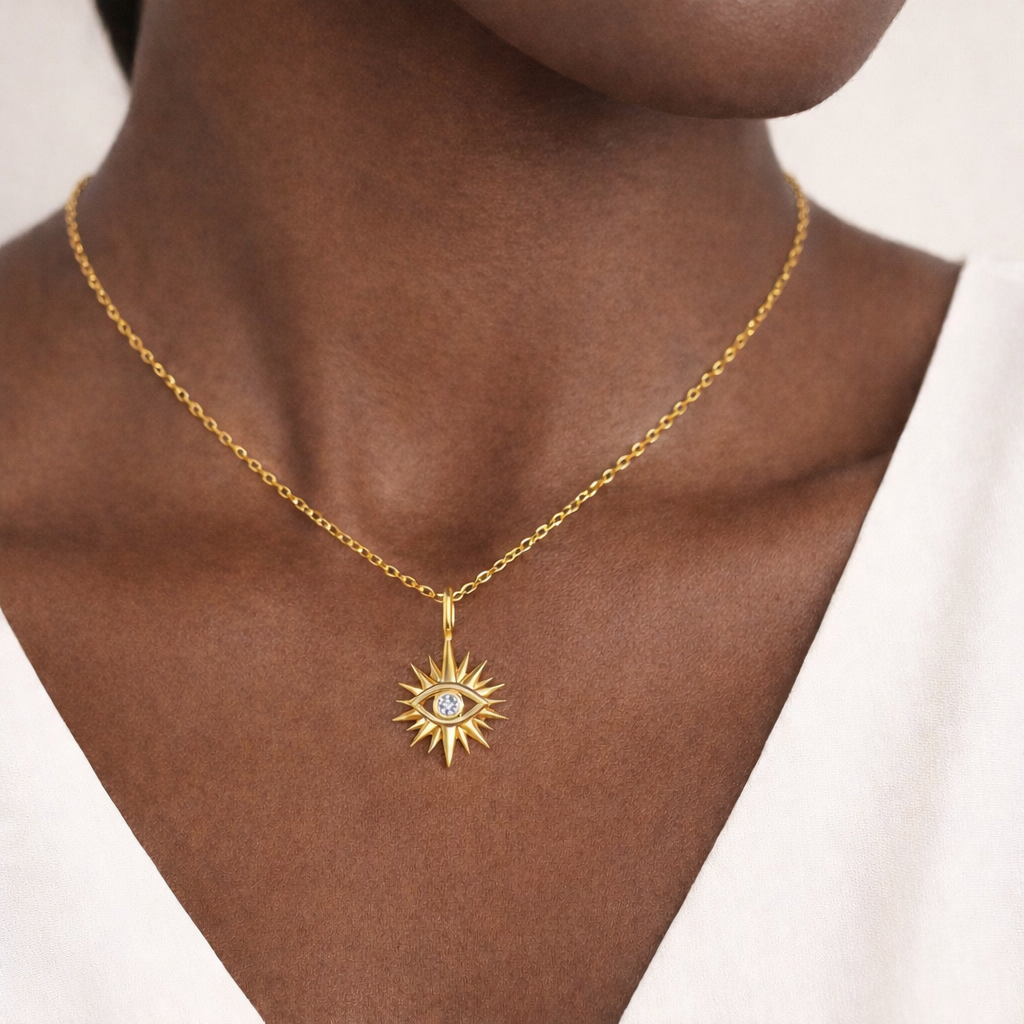 Evil eye pendant necklace
