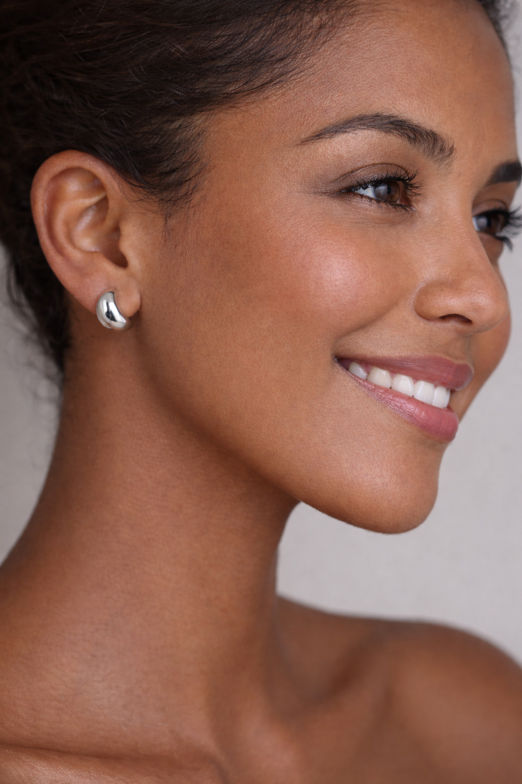 JOET Farah huggie earrings, SILVER