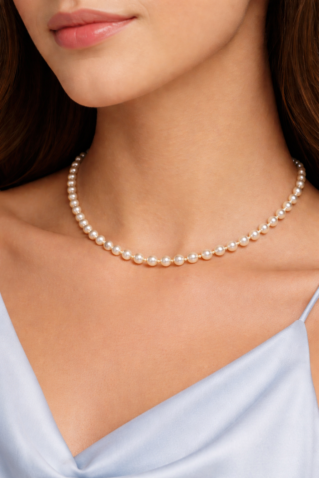  Gracie gold glass pearl necklace.