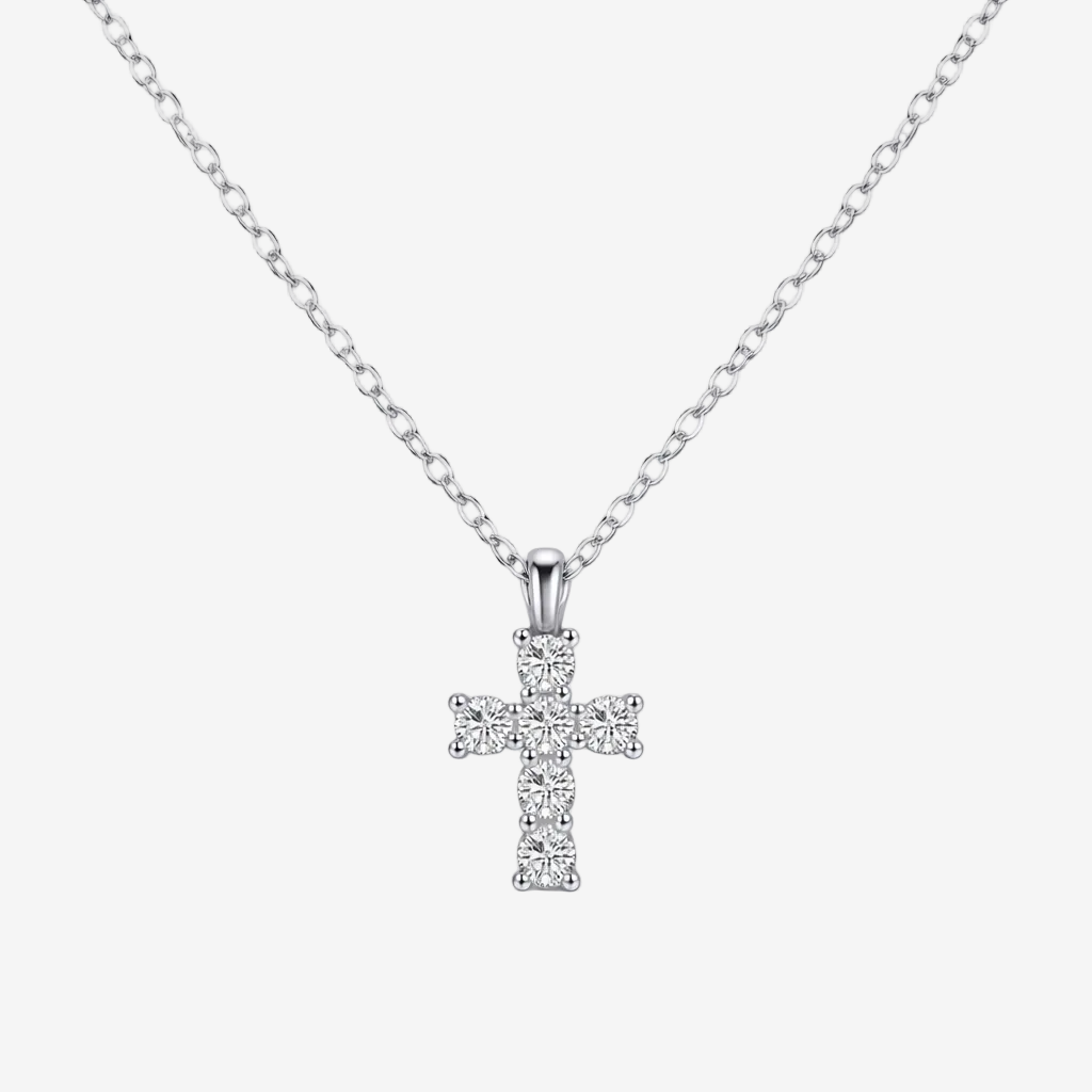 JOET Lucia Moissanite cross necklace