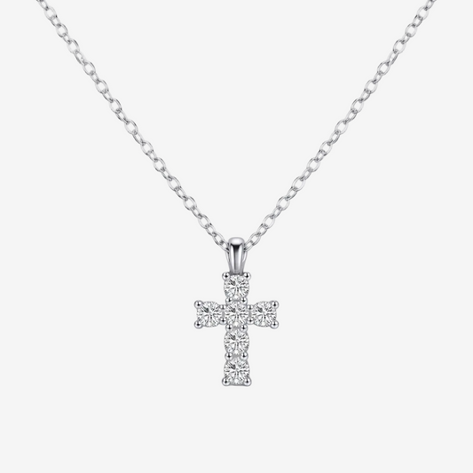 JOET Lucia Moissanite cross necklace