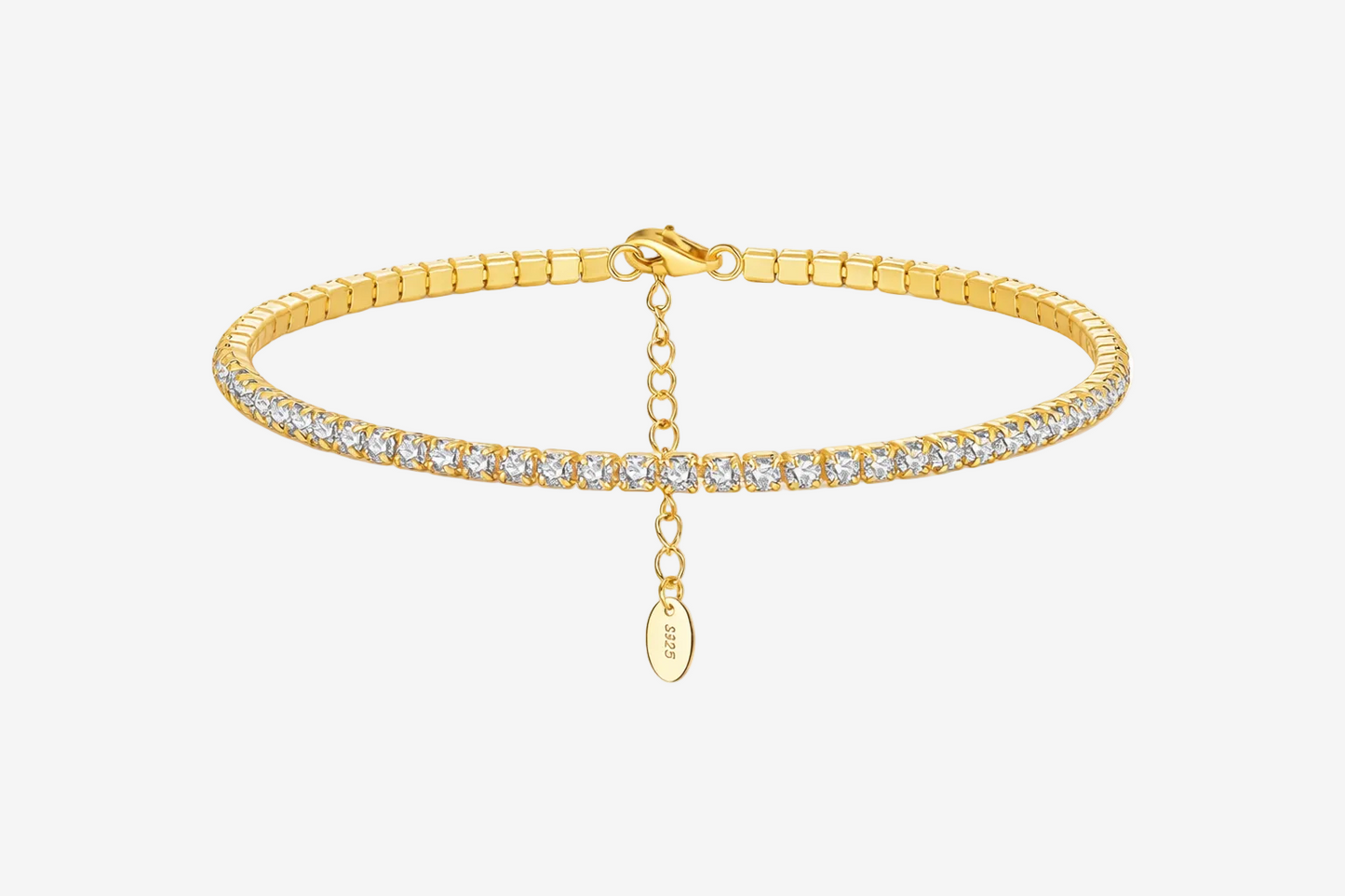 Maya tennis bracelet, gold